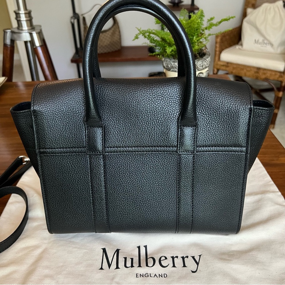 MULBERRY Classic Grain Small Bayswater in Black - Picture 5 of 15